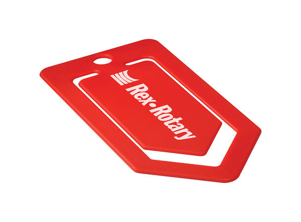 Jumbo paperclip large 145x68mm med trykk resirkulert plast 